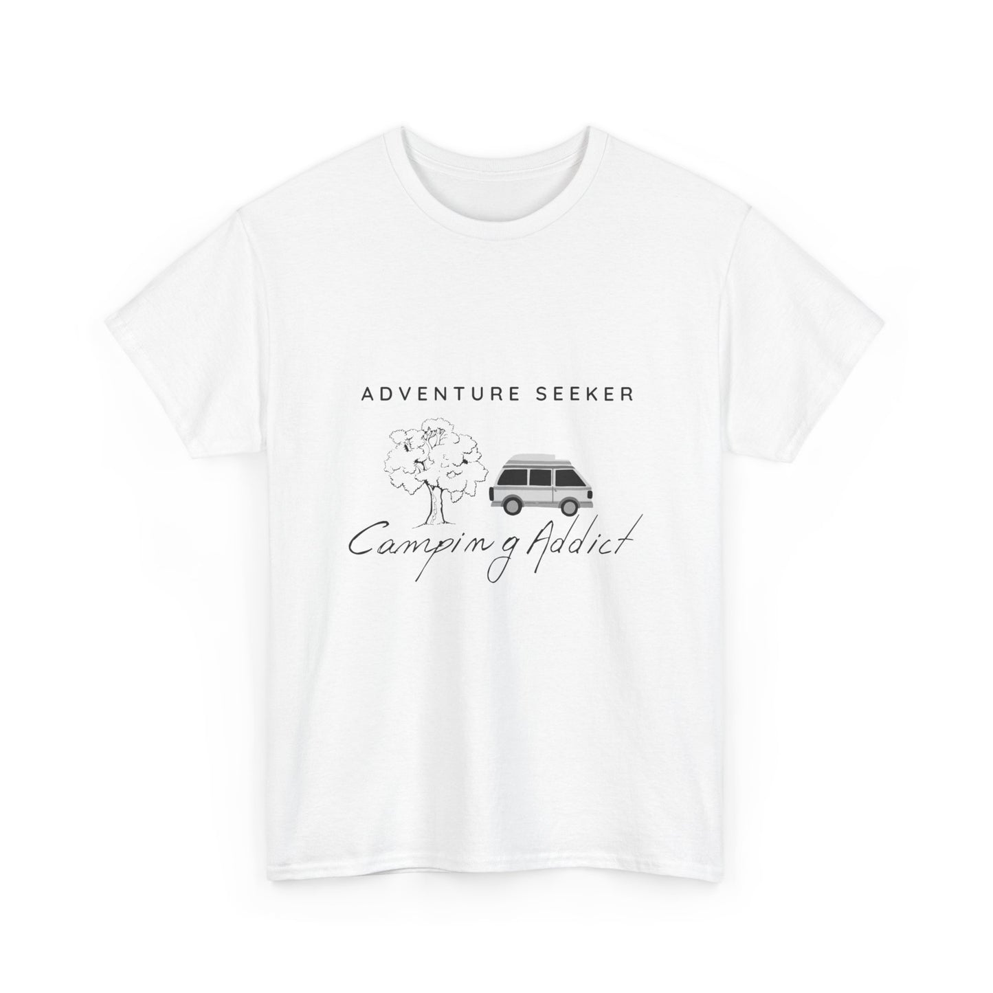 "Adventure Seeker: Camping Addict" Unisex Cotton Tee