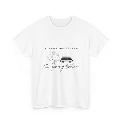 "Adventure Seeker: Camping Addict" Unisex Cotton Tee