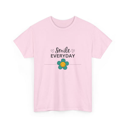 "Smile everyday" Unisex Cotton Tee