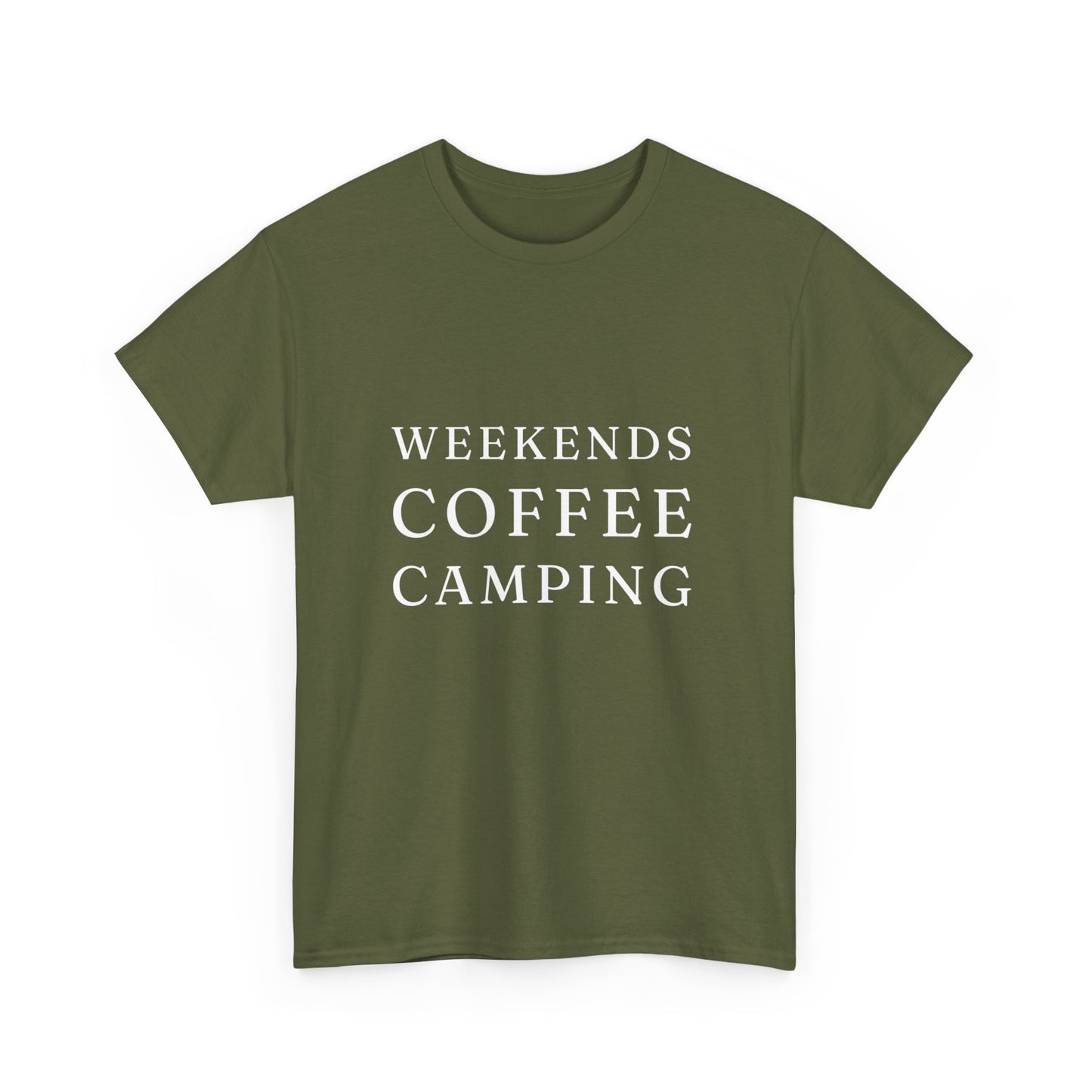 "Weekends coffee camping" Unisex Cotton Tee