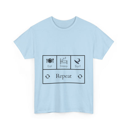 "Eat. Sleep. Surf. Repeat" Unisex Cotton Tee