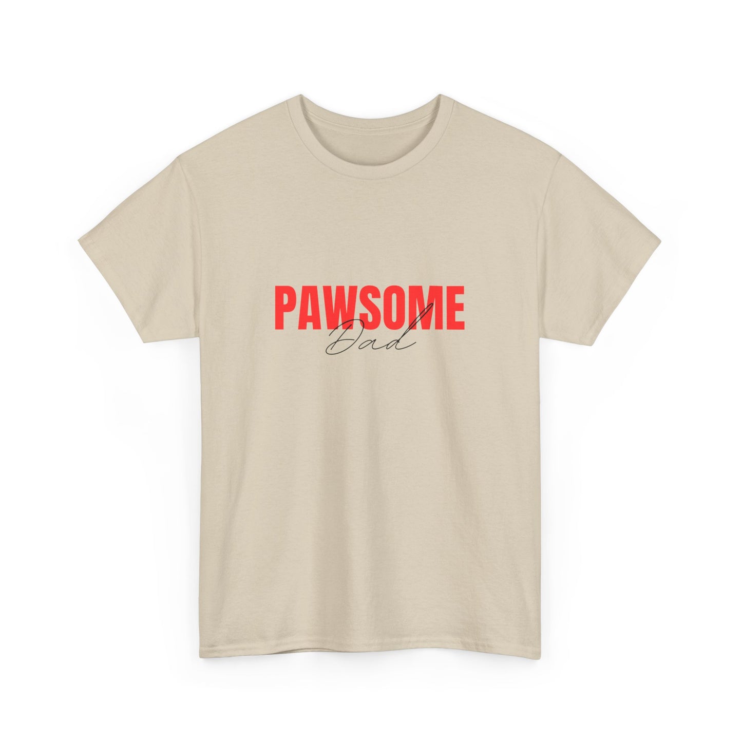 "Pawsome dad" Unisex Cotton Tee