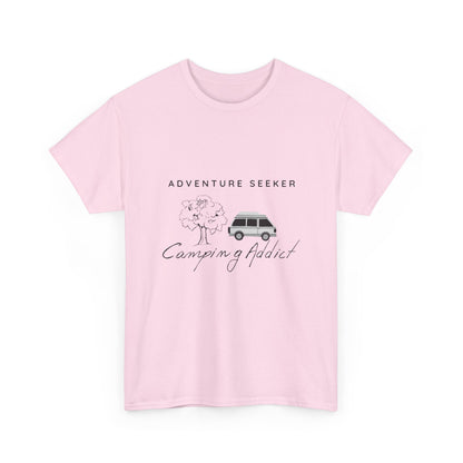 "Adventure Seeker: Camping Addict" Unisex Cotton Tee