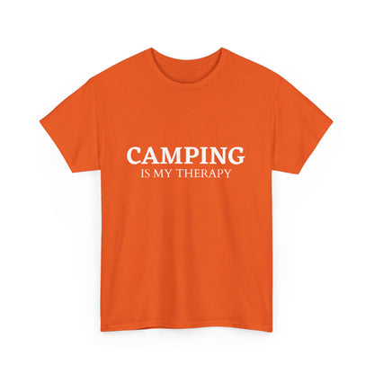 "Camping is my therapy" Unisex Cotton Tee