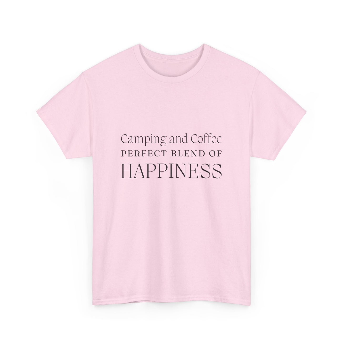 "Camping and Coffee: Perfect Blend of Happiness" Unisex Cotton Tee