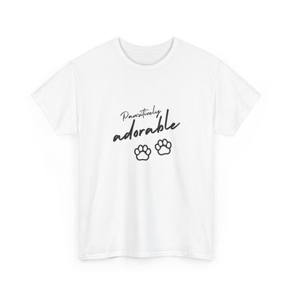 "Pawsitively adorable" Unisex Cotton Tee