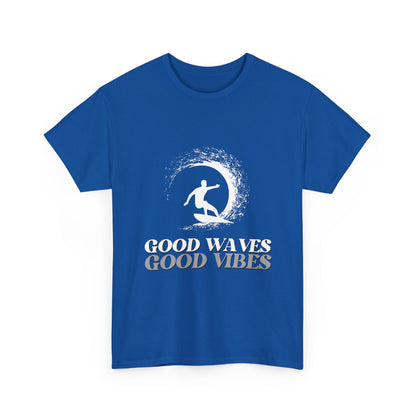 "Good waves good vibes" Unisex Cotton Tee