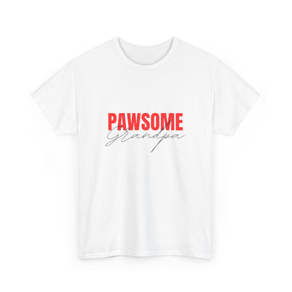 "Pawsome grandpa" Unisex Cotton Tee