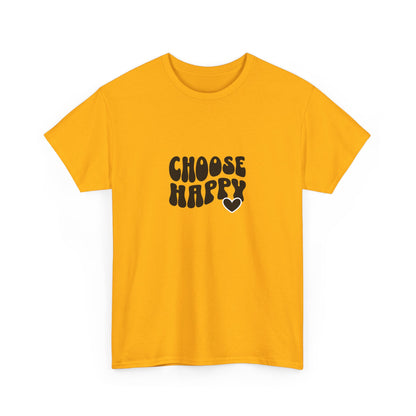 "Choose happy" Unisex Cotton Tee