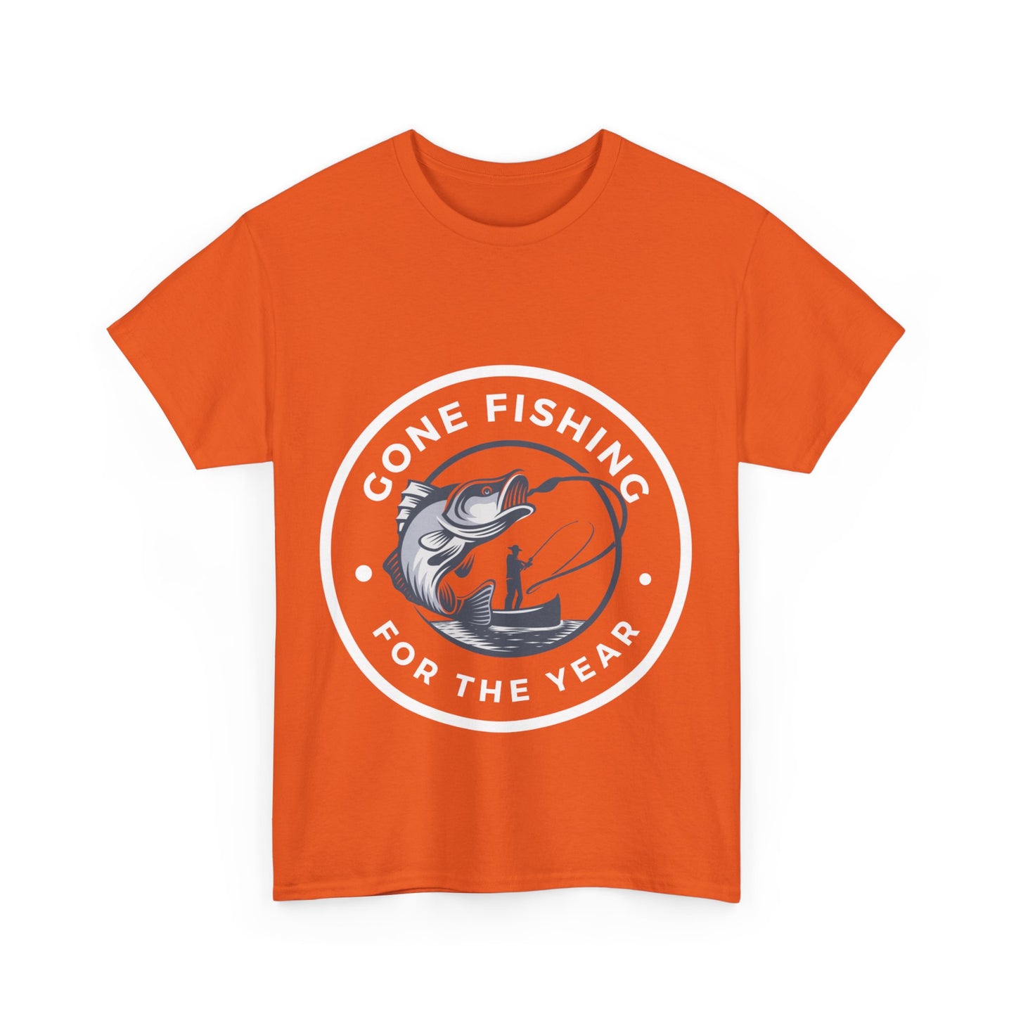 "Gone fishing for the year" Unisex Cotton Tee