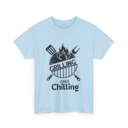 "Grilling and chilling" Unisex Cotton Tee