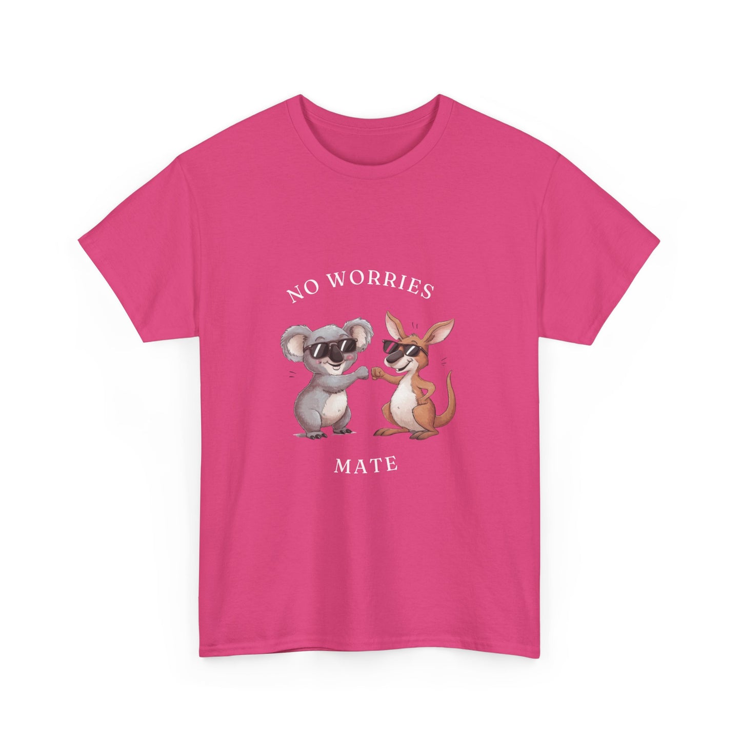 "No worries mate" Unisex Cotton Tee