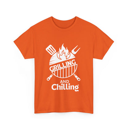 "Grilling and chilling" Unisex Cotton Tee