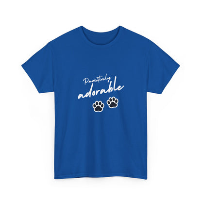 "Pawsitively adorable" Unisex Cotton Tee