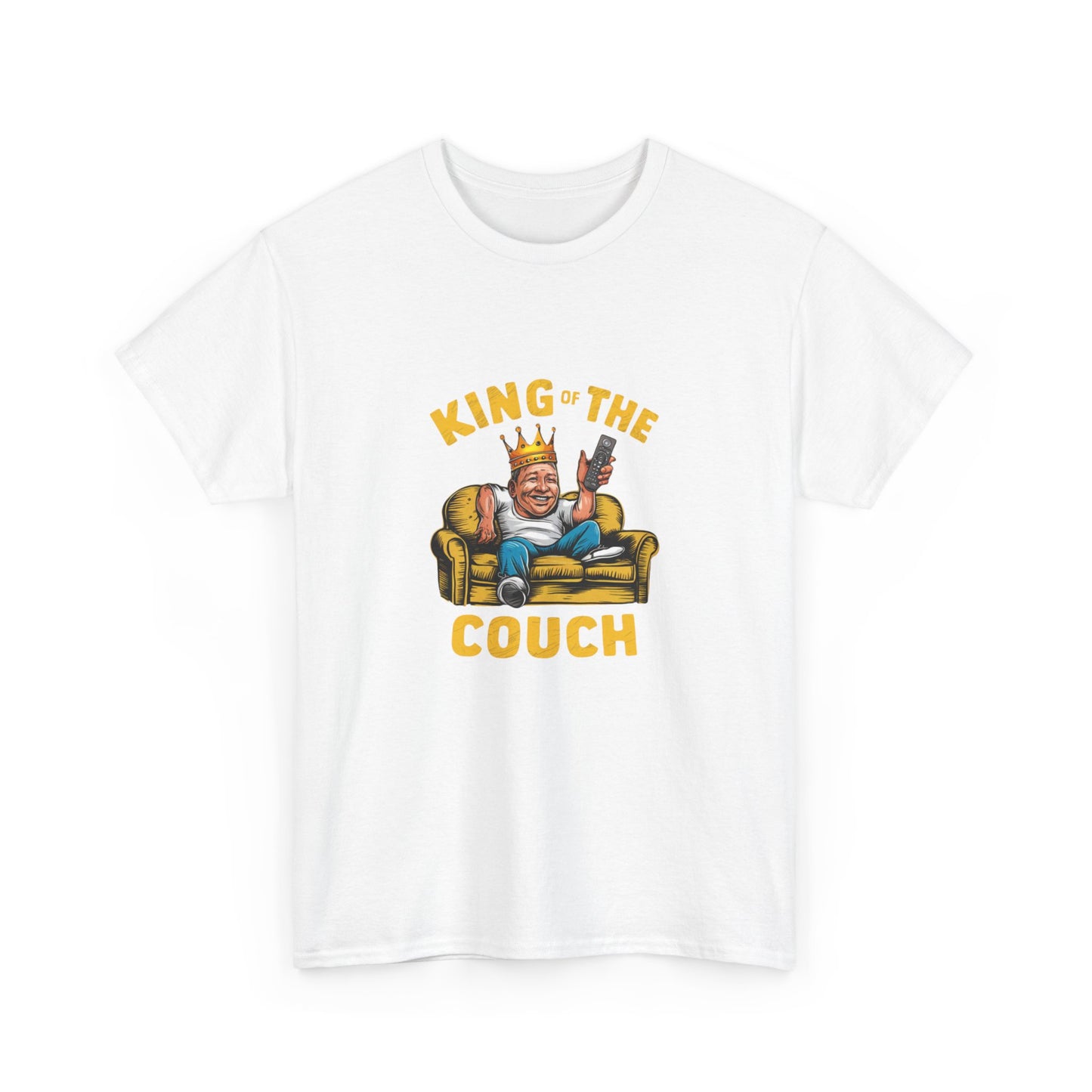 "King of the couch" Unisex Cotton Tee