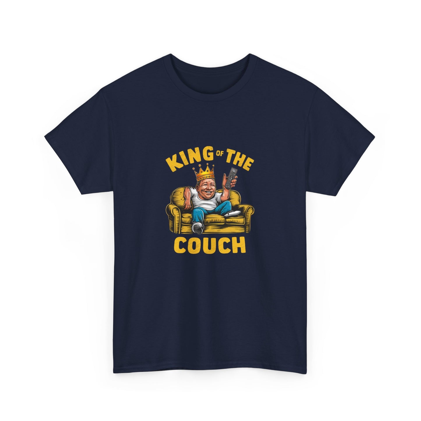 "King of the couch" Unisex Cotton Tee