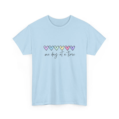 "One day at a time" Unisex Cotton Tee