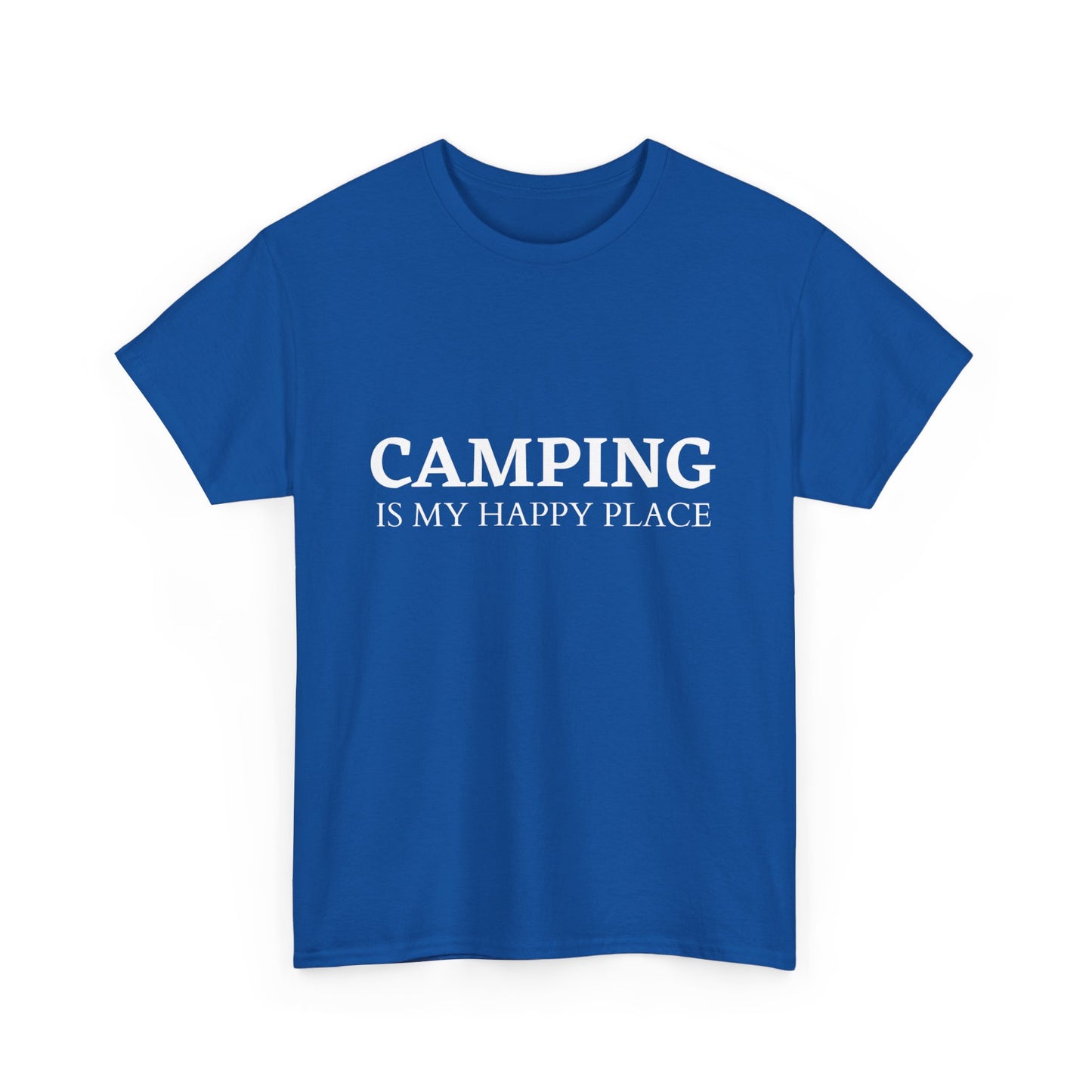 "Camping is My Happy Place" Unisex Cotton Tee