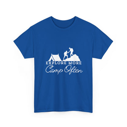 "Explore More, Camp Often" Unisex Cotton Tee