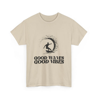 "Good waves good vibes" Unisex Cotton Tee