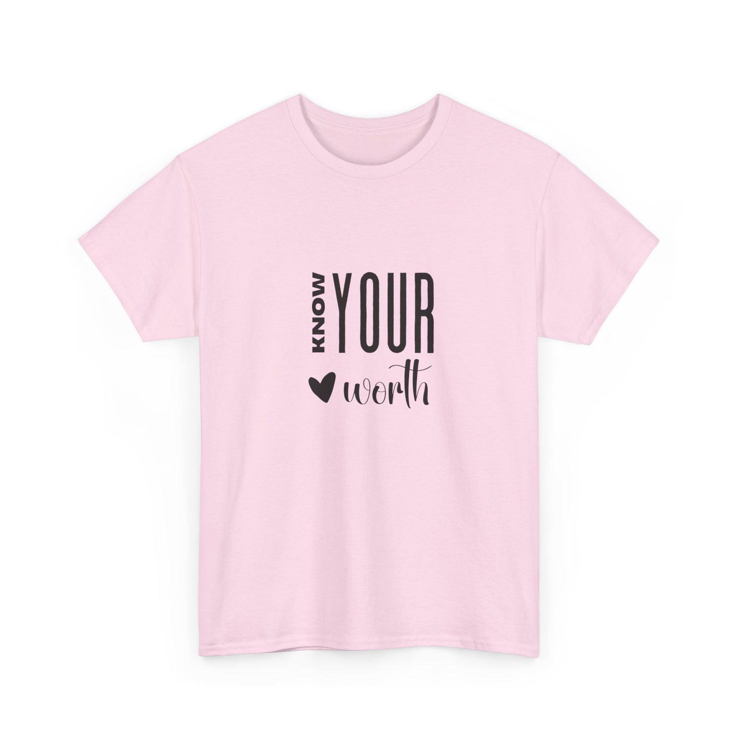 "Know your worth" Unisex Cotton Tee