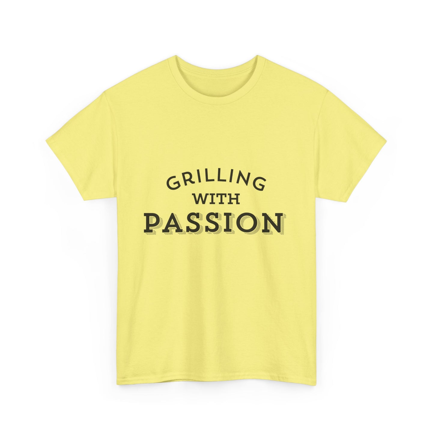 "Grilling with passion." Unisex Cotton Tee