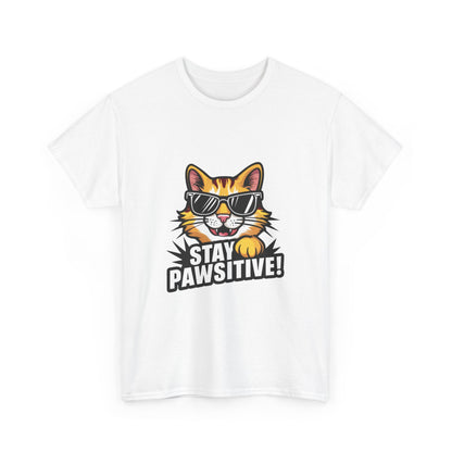 "Stay pawsitive" Unisex Cotton Tee