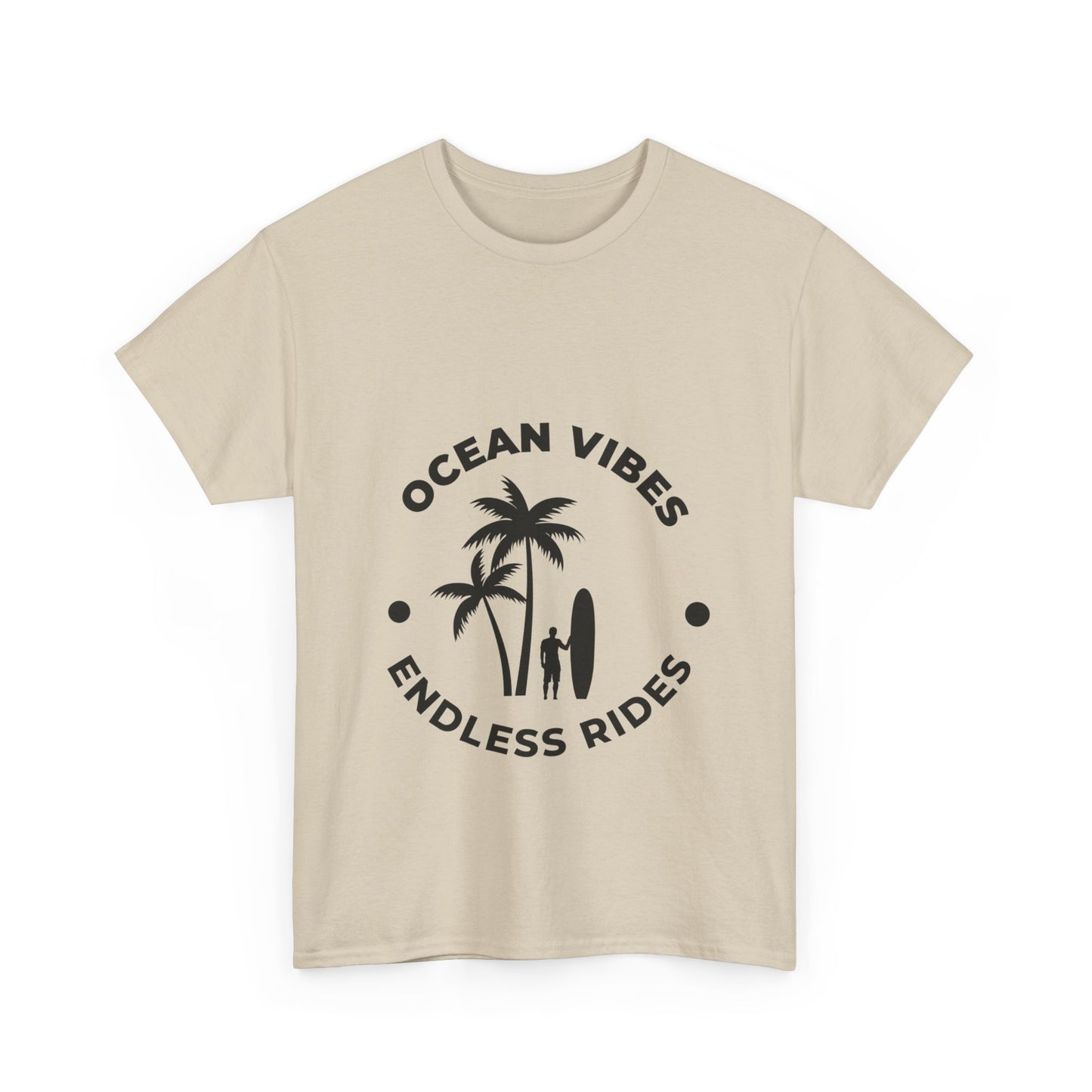 "Ocean vibes, endless rides" Unisex Cotton Tee