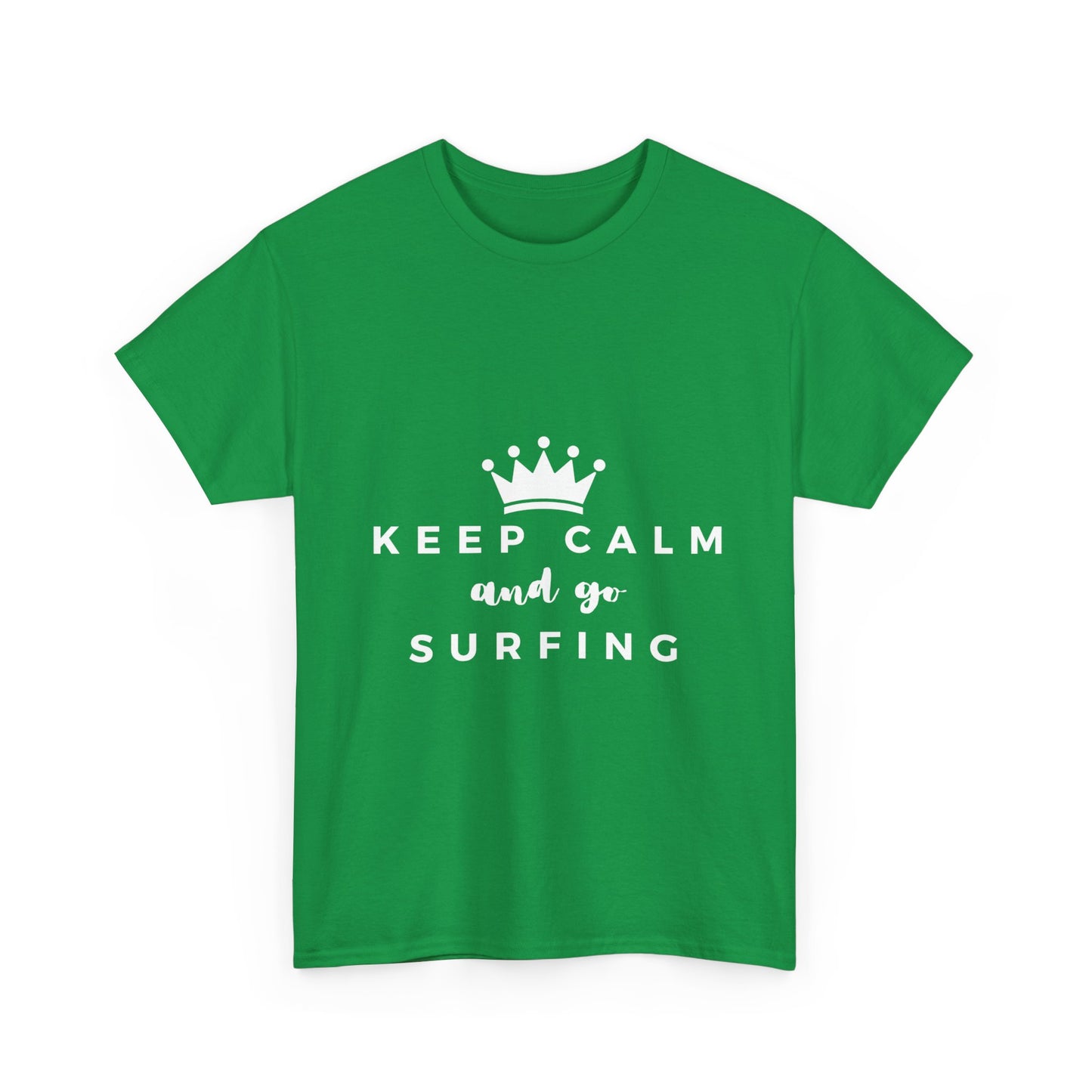 "Keep calm and go surfing" Unisex Cotton Tee