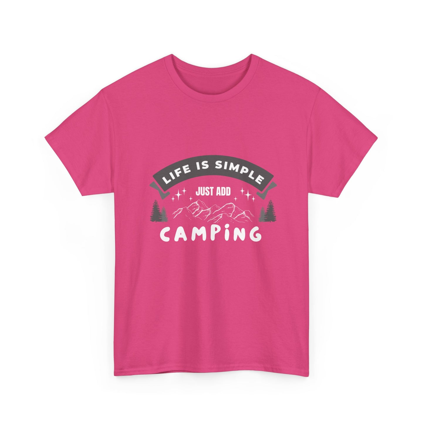 "Life is Simple, Just Add Camping" Unisex Cotton Tee