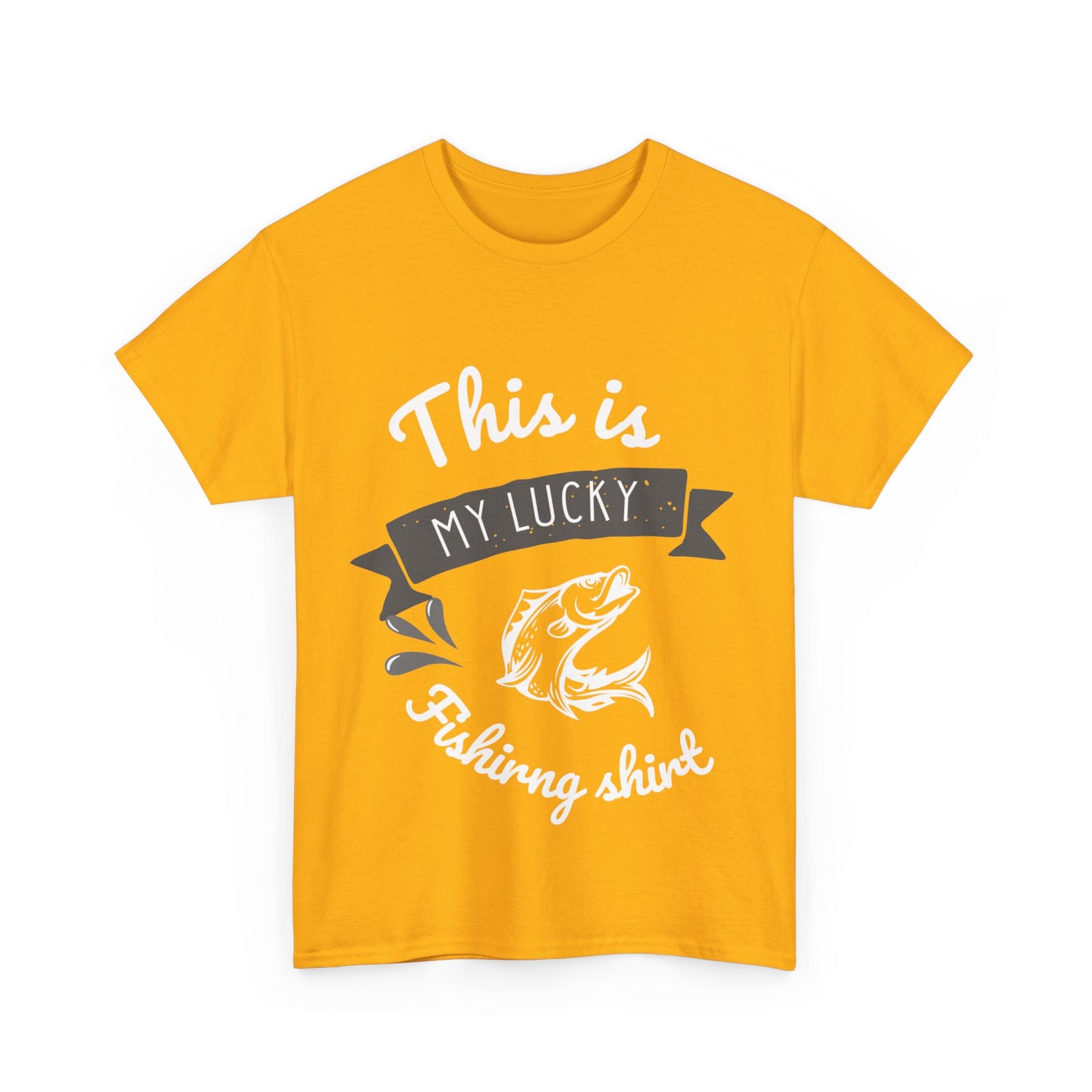 "This is my lucky fishing shirt" Unisex Cotton Tee