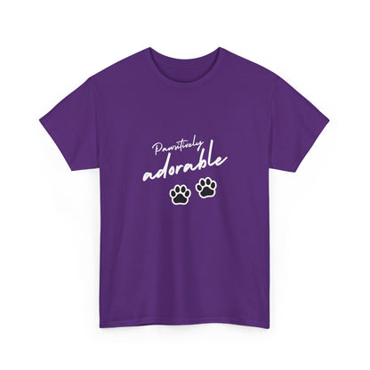 "Pawsitively adorable" Unisex Cotton Tee