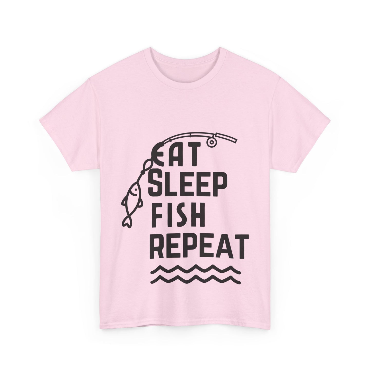 "Eat. Sleep. Fish. Repeat." Unisex Cotton Tee