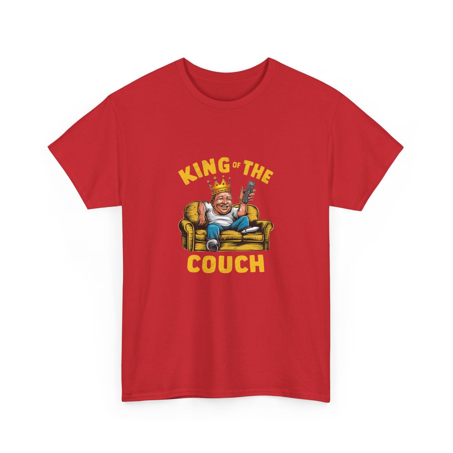 "King of the couch" Unisex Cotton Tee