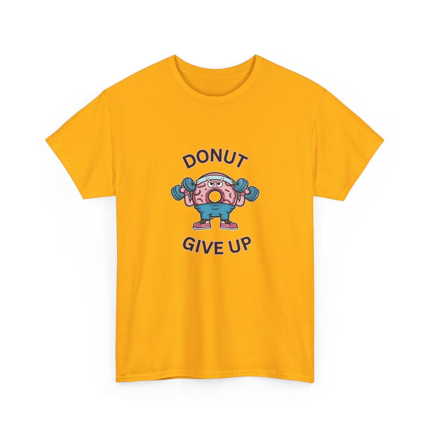 "Donut giveup" Unisex Cotton Tee