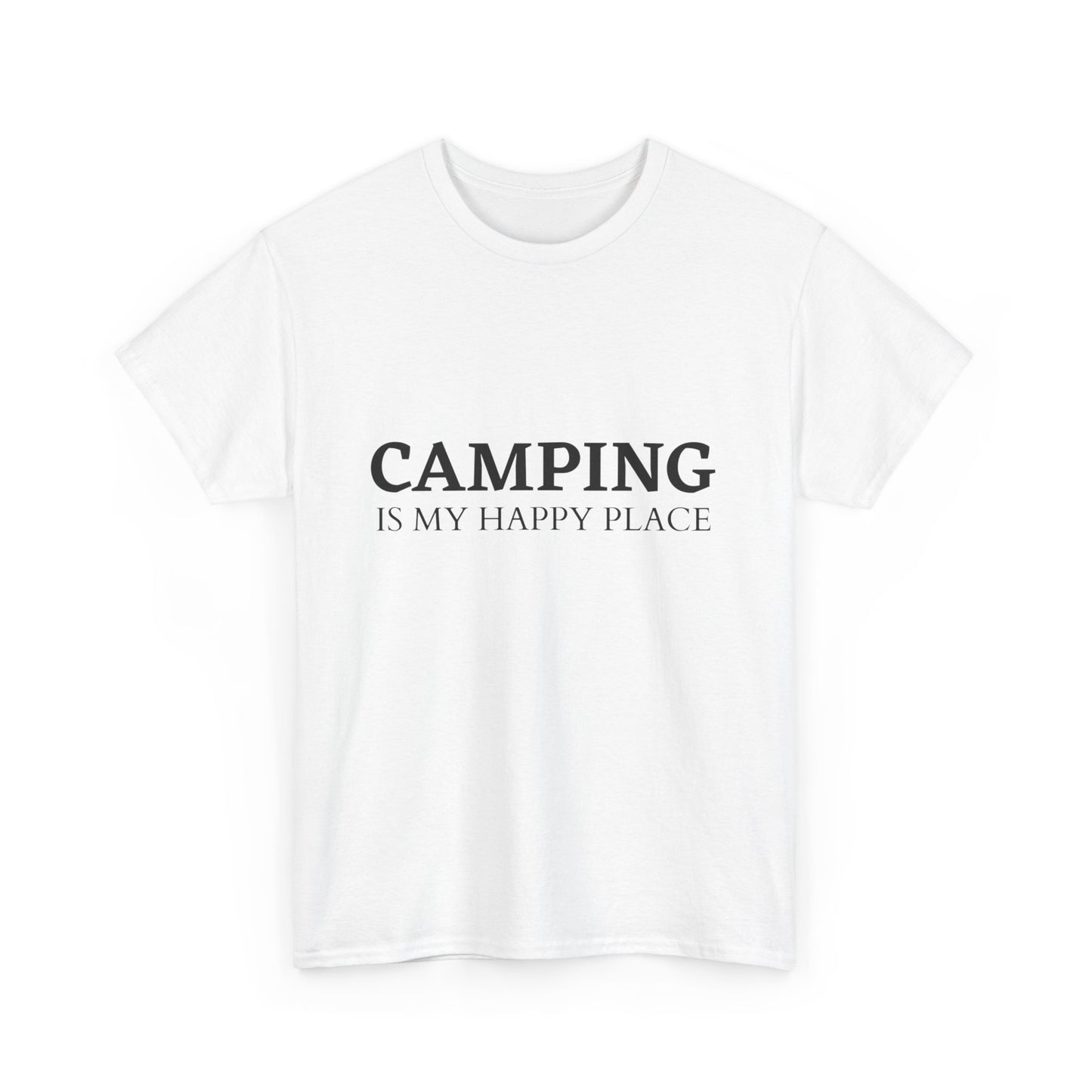 "Camping is My Happy Place" Unisex Cotton Tee