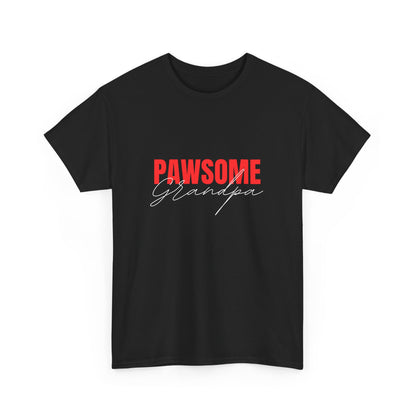 "Pawsome grandpa" Unisex Cotton Tee