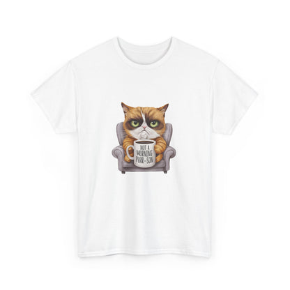 "Not a morning purr-son" Unisex Cotton Tee