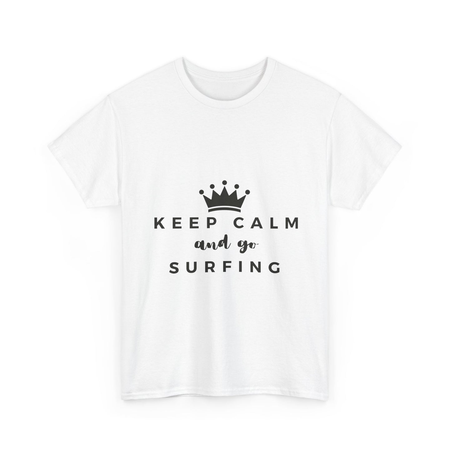 "Keep calm and go surfing" Unisex Cotton Tee