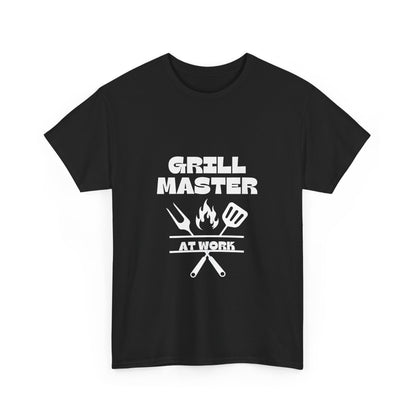 "Grill master at work." Unisex Cotton Tee