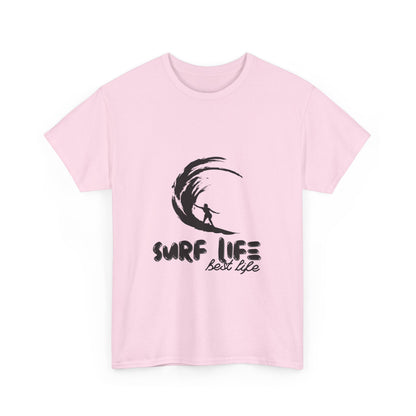 "Surf life, best life." Unisex Cotton Tee