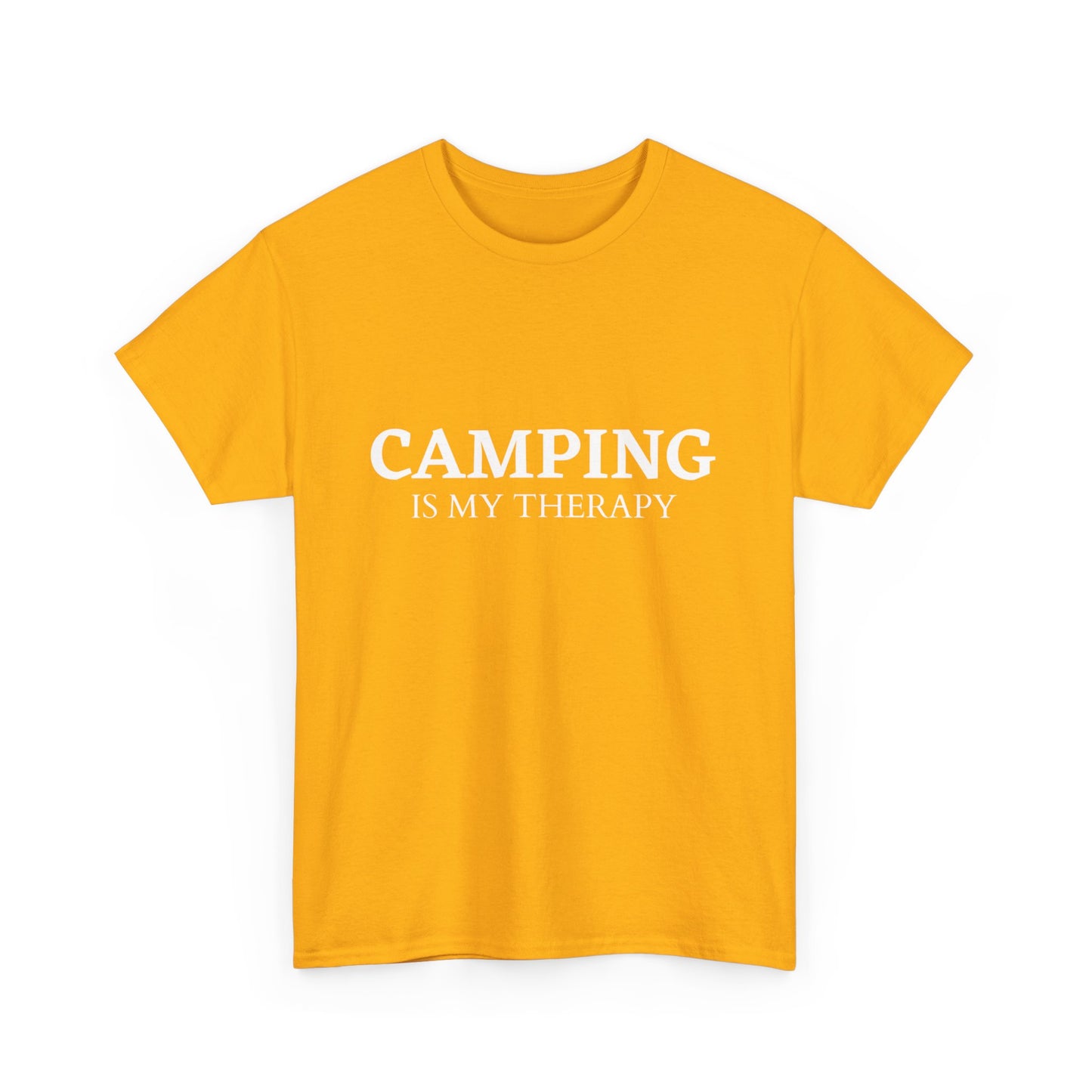 "Camping is my therapy" Unisex Cotton Tee