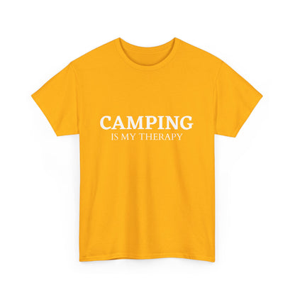 "Camping is my therapy" Unisex Cotton Tee