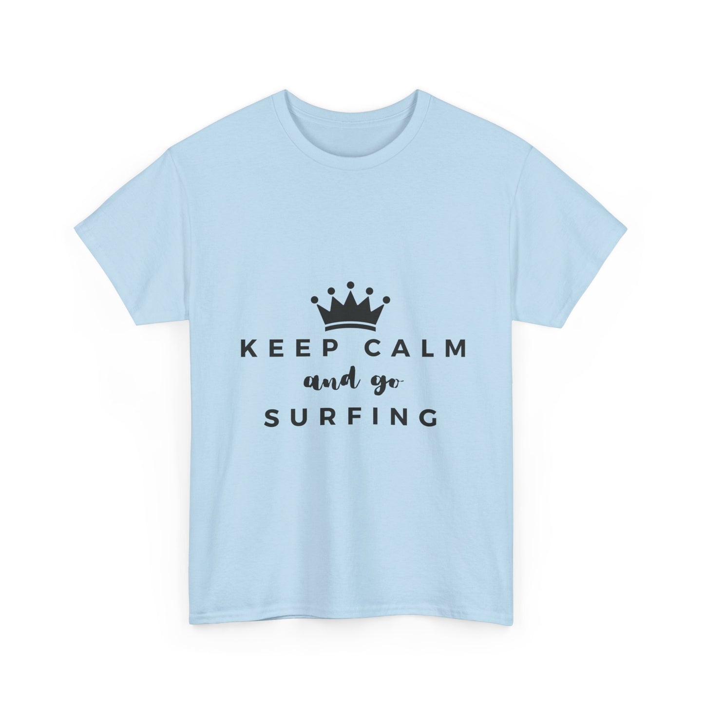 "Keep calm and go surfing" Unisex Cotton Tee