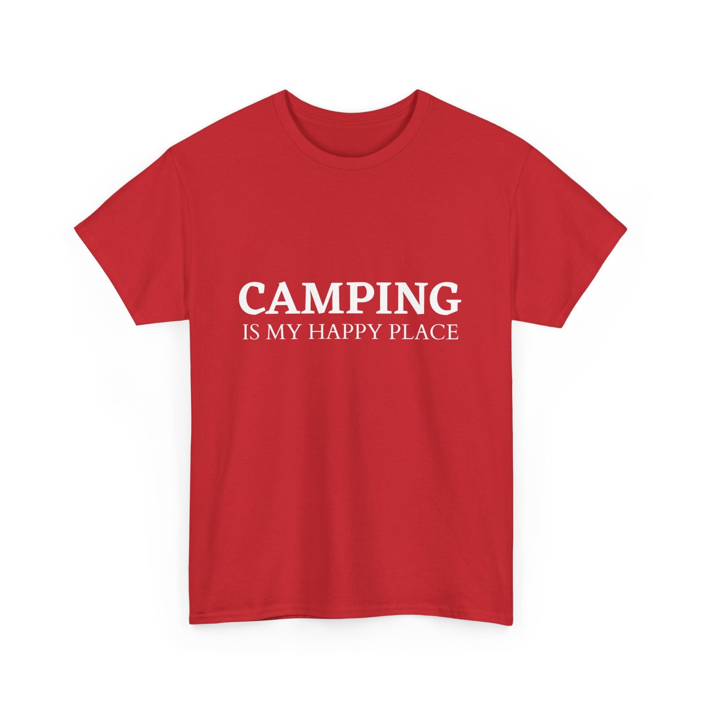 "Camping is My Happy Place" Unisex Cotton Tee