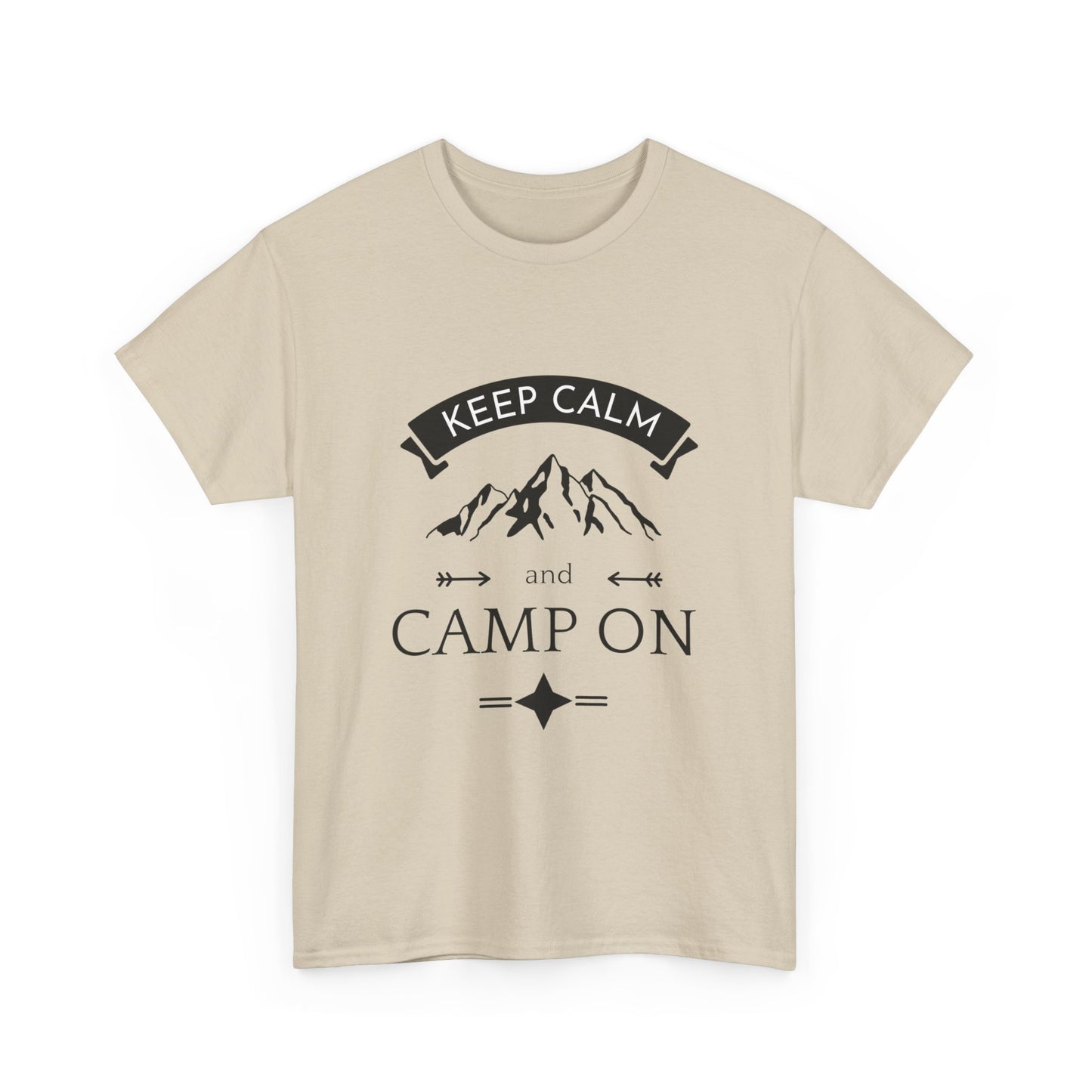 "Keep calm and camp on" Unisex Cotton Tee