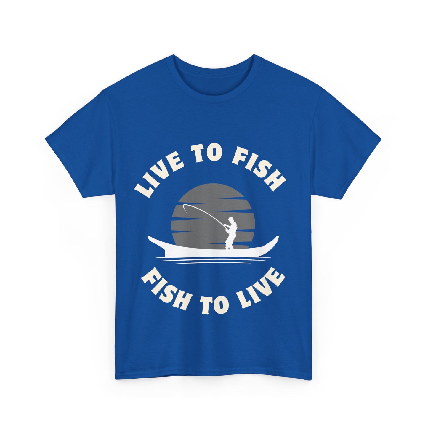 "Live to fish fish to live" Unisex Cotton Tee