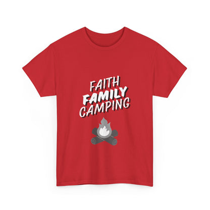 "Faith. Family. Camping" Unisex Cotton Tee