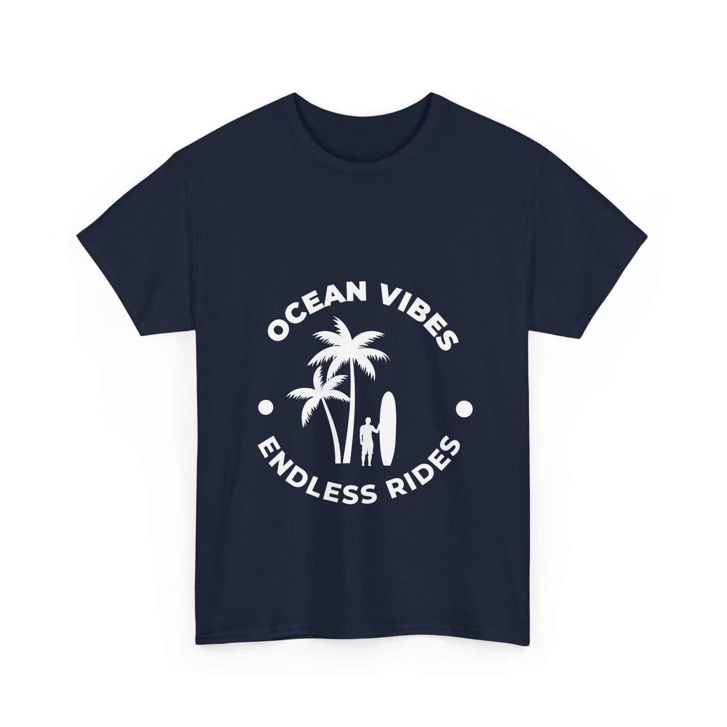 "Ocean vibes, endless rides" Unisex Cotton Tee