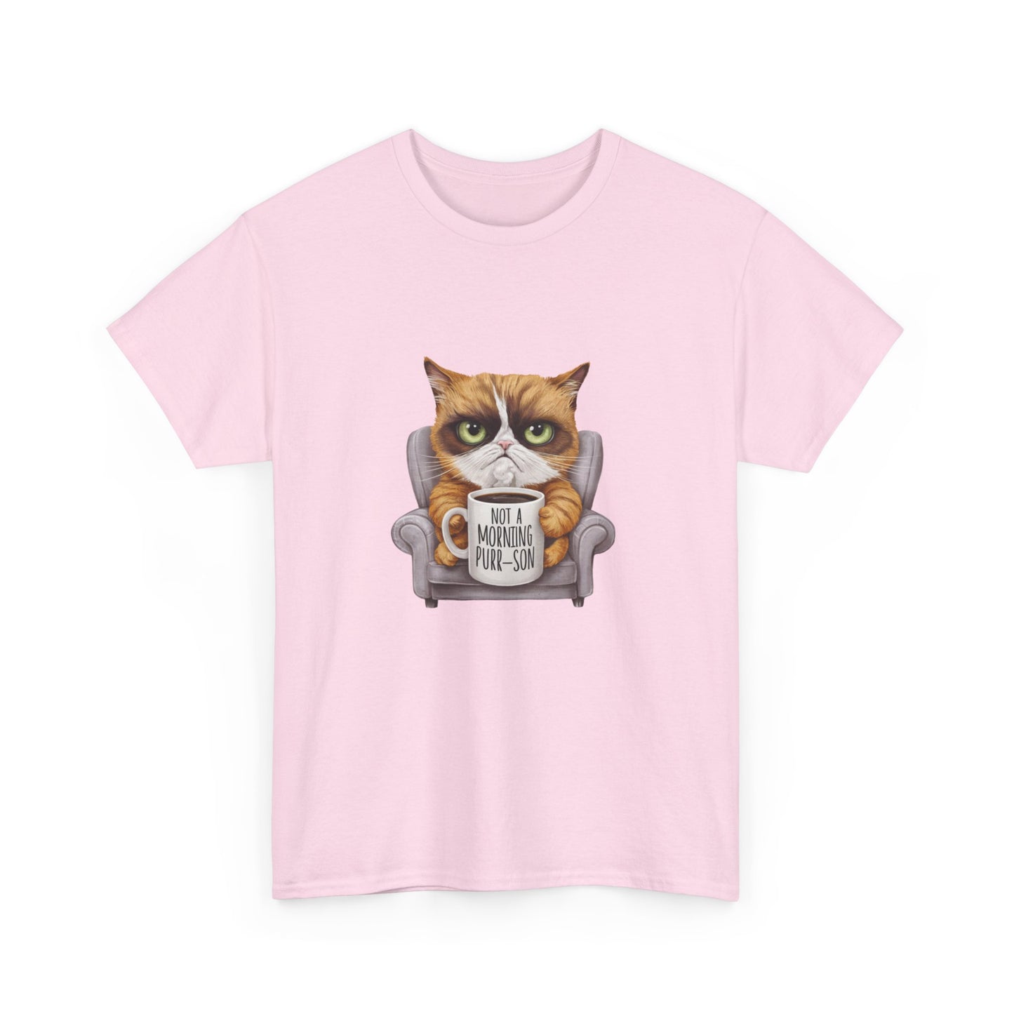 "Not a morning purr-son" Unisex Cotton Tee